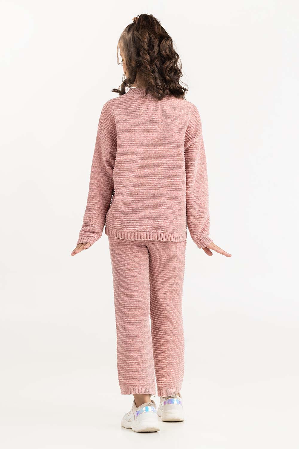 Toddler Girl Pink Knit Trouser - Image 6