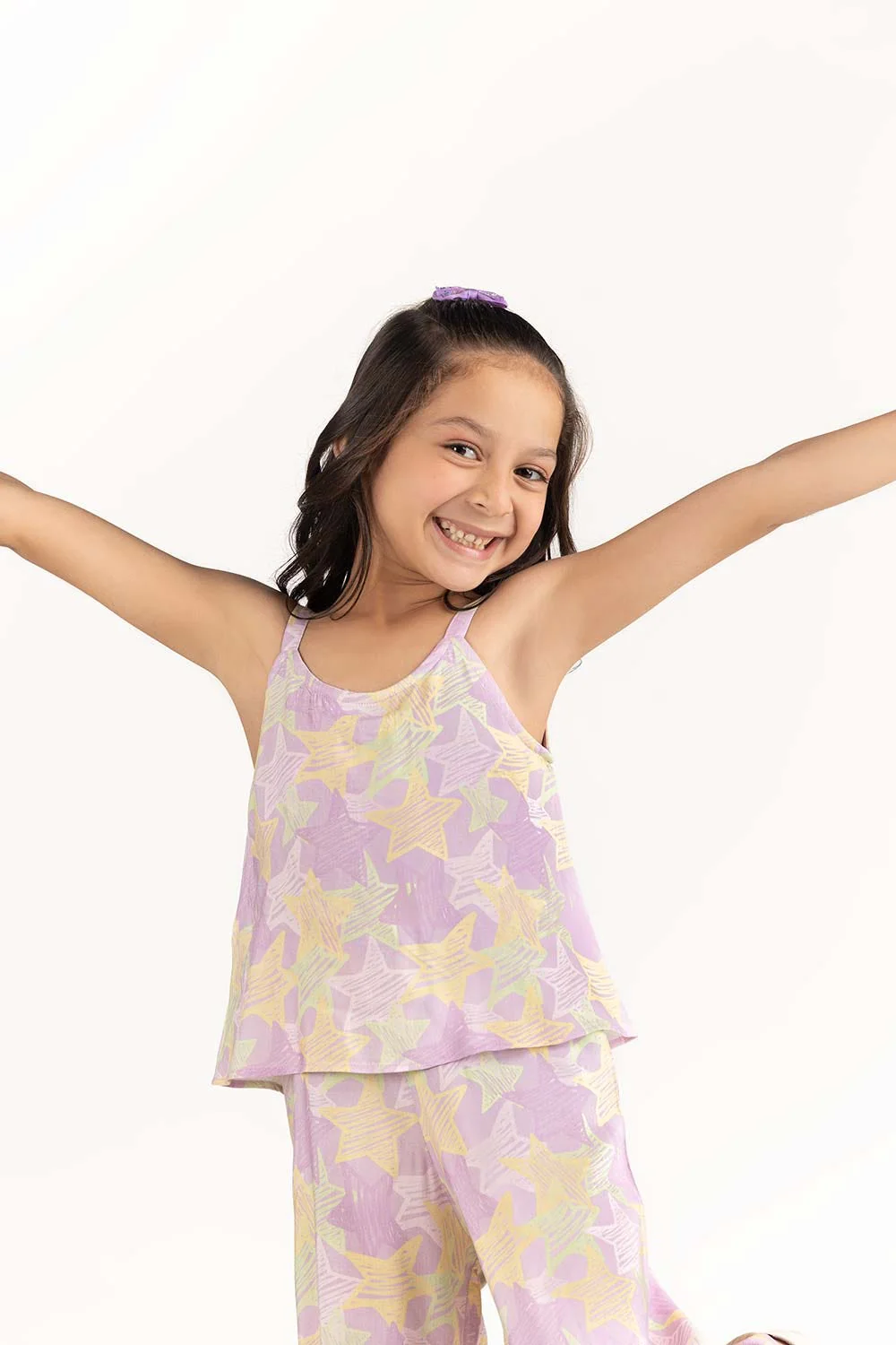 Toddler Girl Purple Jumpsuit - Image 2