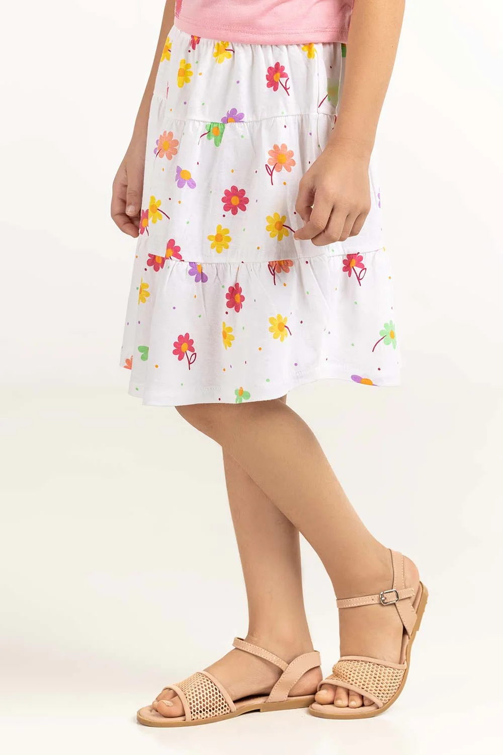 Toddler Girl White Skirt - Image 3