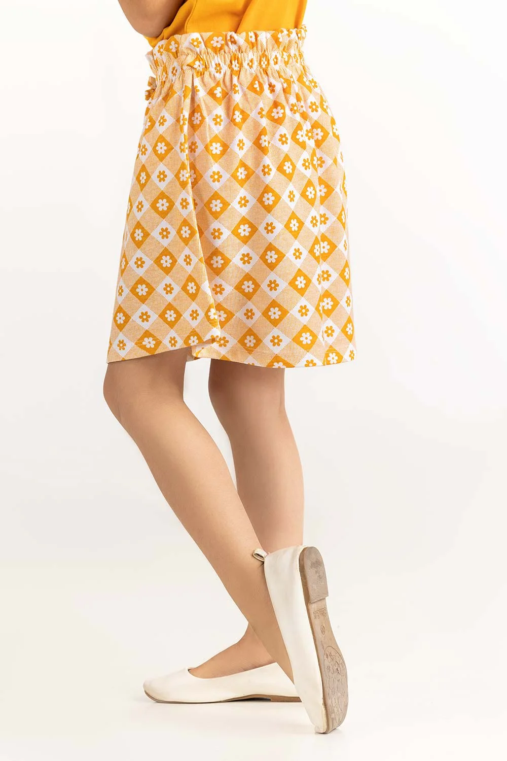 Toddler Girl Yellow Co-Ord Bottom - Image 4