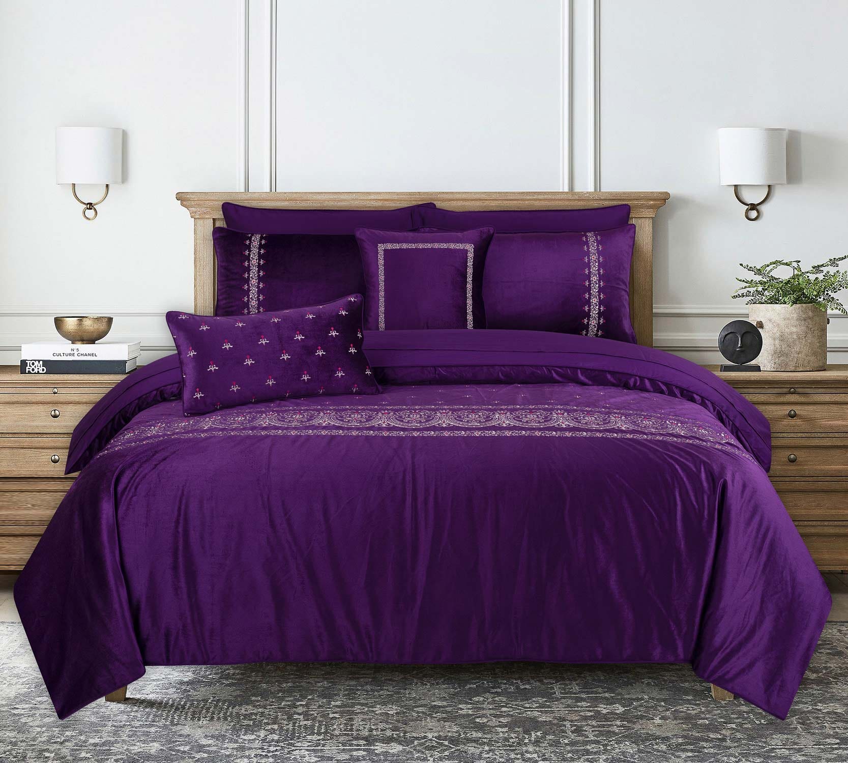 VB-005 Velvet Complete Bed Set - Image 2