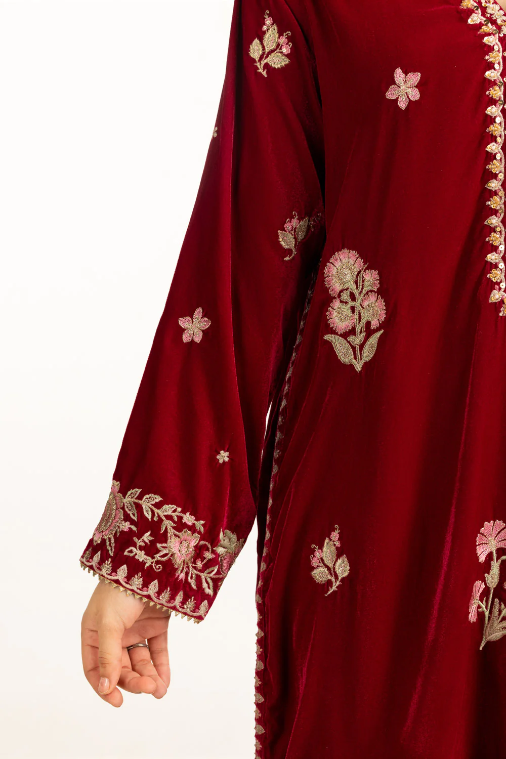 Velvet Embroidered Co-Ord Set - Image 2