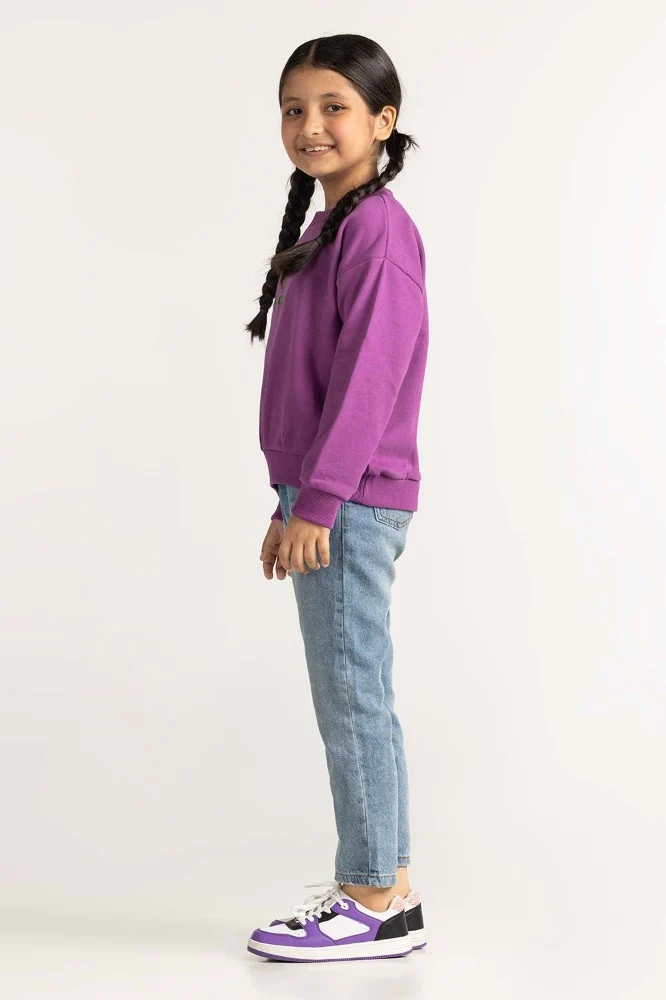 Violet Printed Sweatshirt - Image 3