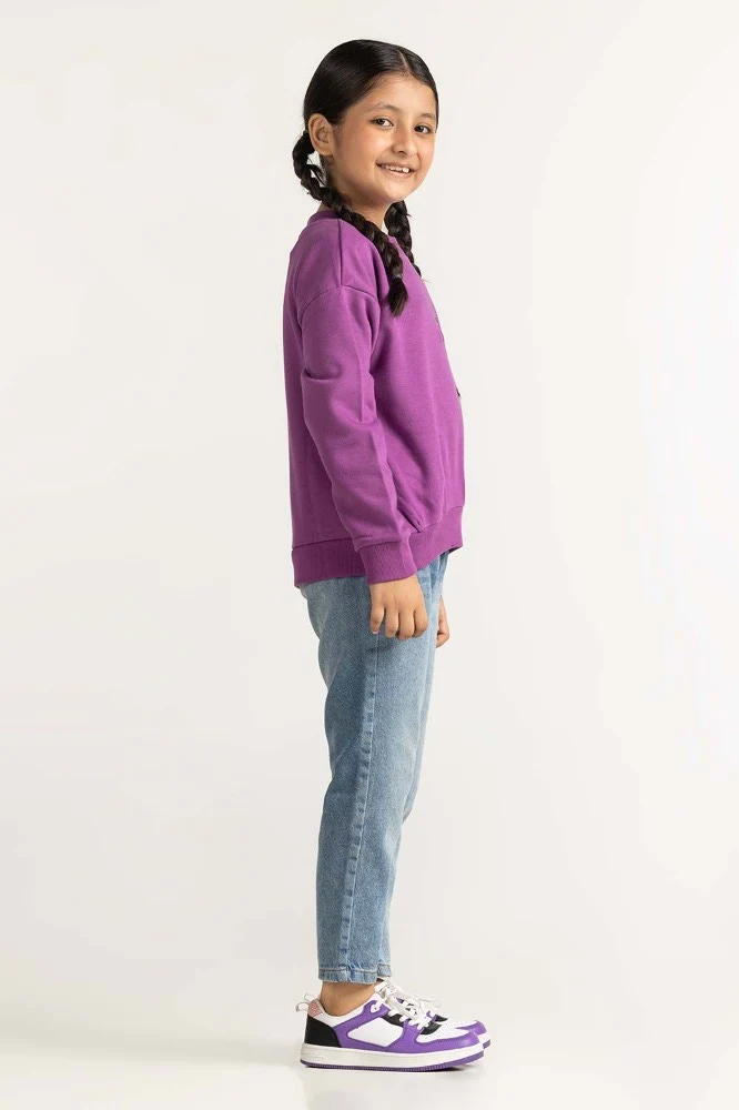 Violet Printed Sweatshirt - Image 4
