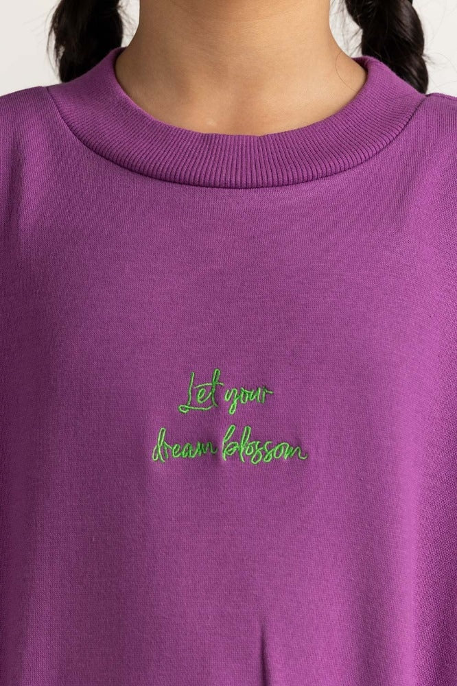 Violet Printed Sweatshirt - Image 6