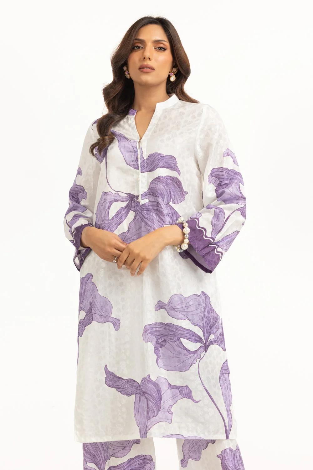 Viscose Jacquard Printed Co-Ord Set - Image 3