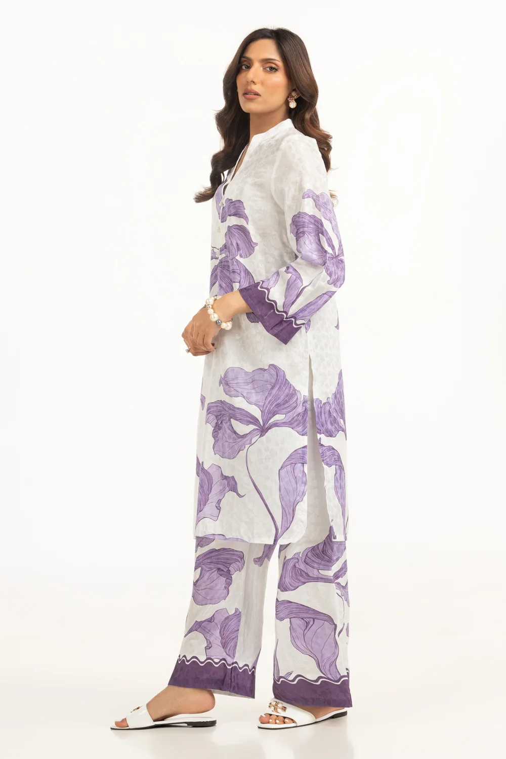 Viscose Jacquard Printed Co-Ord Set - Image 5