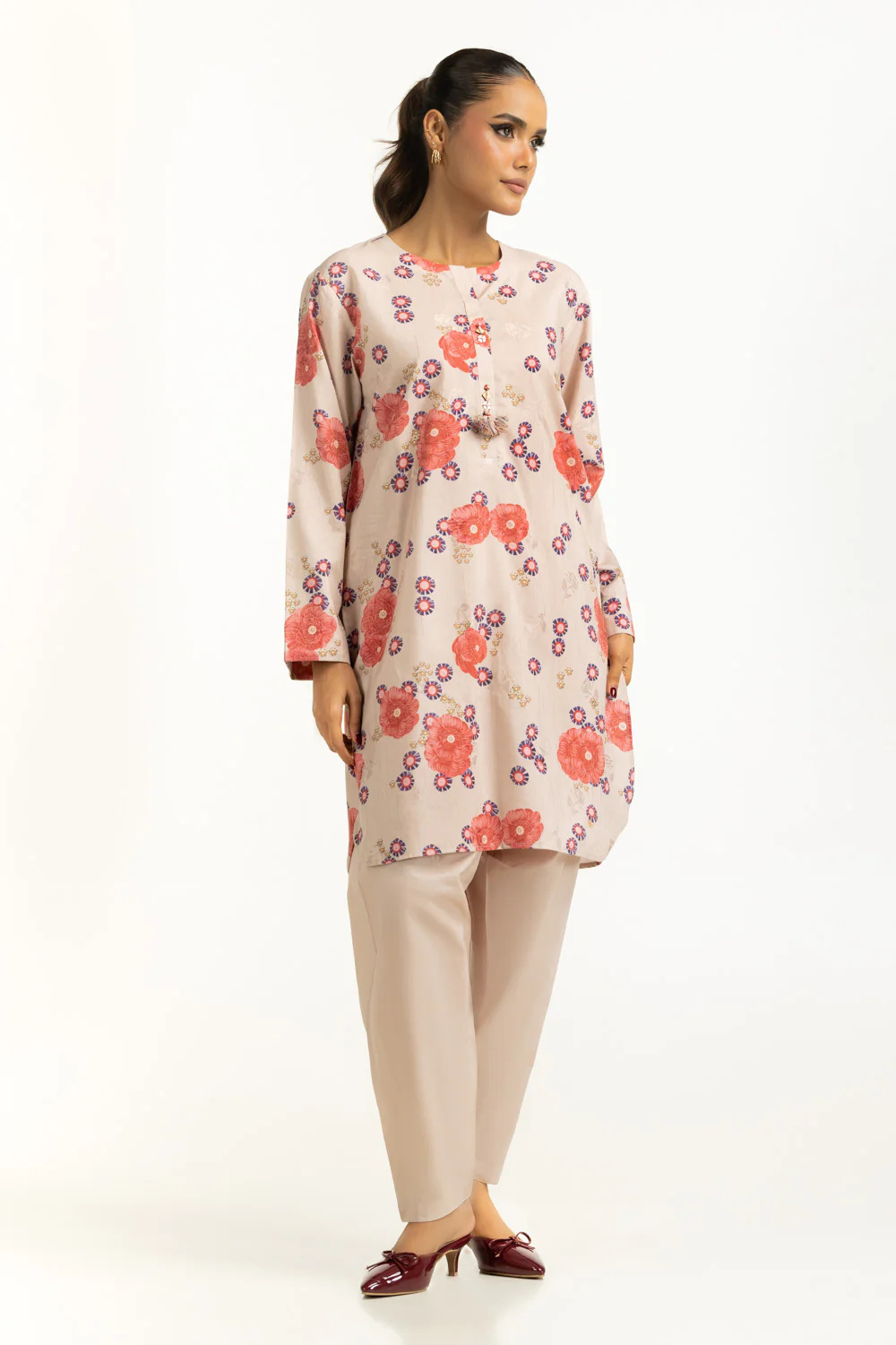 Viscose Jacquard Printed Co-Ord Set - Image 3