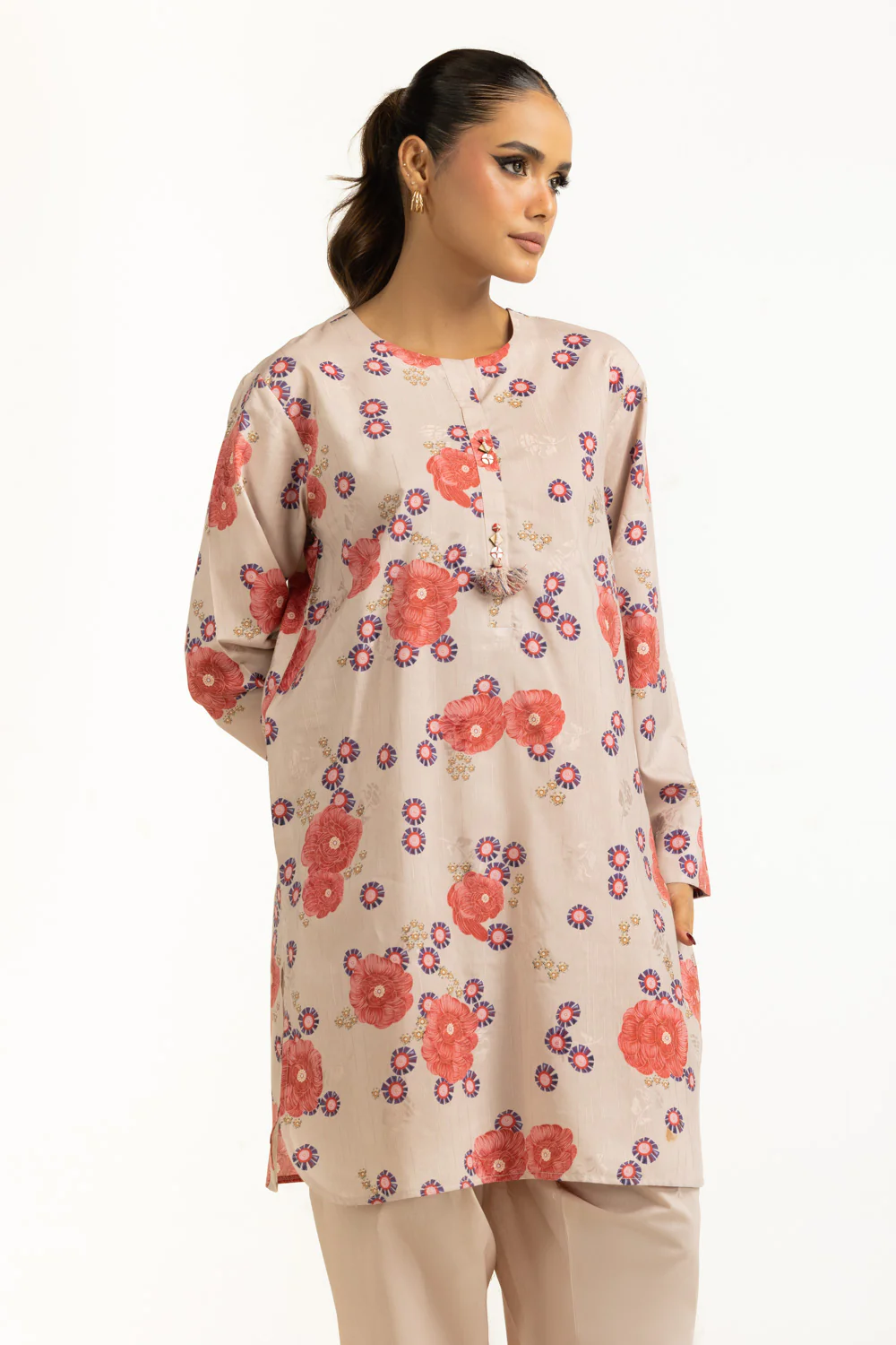 Viscose Jacquard Printed Co-Ord Set - Image 4