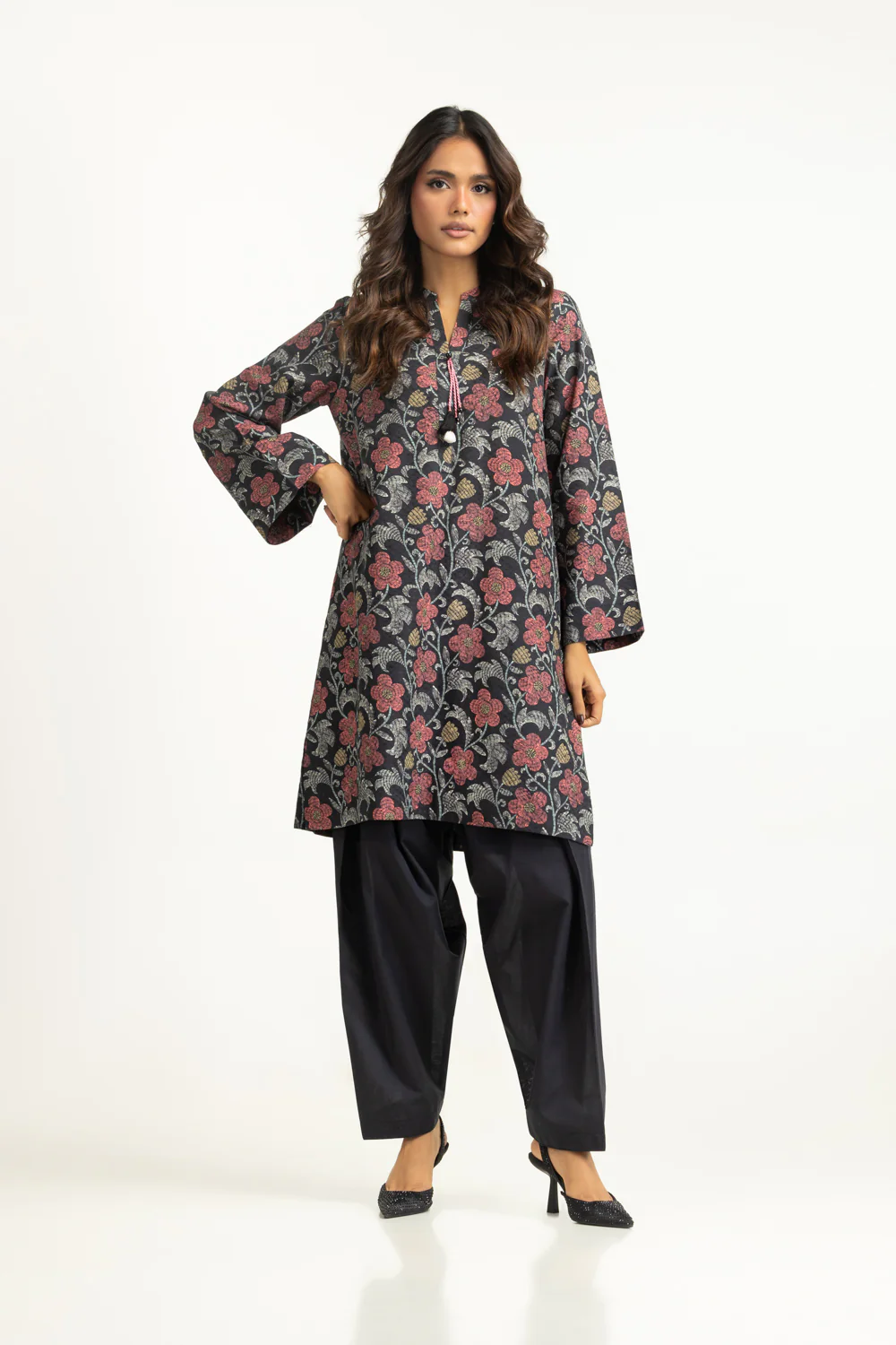 Viscose Jacquard Printed Co-Ord Set - Image 3
