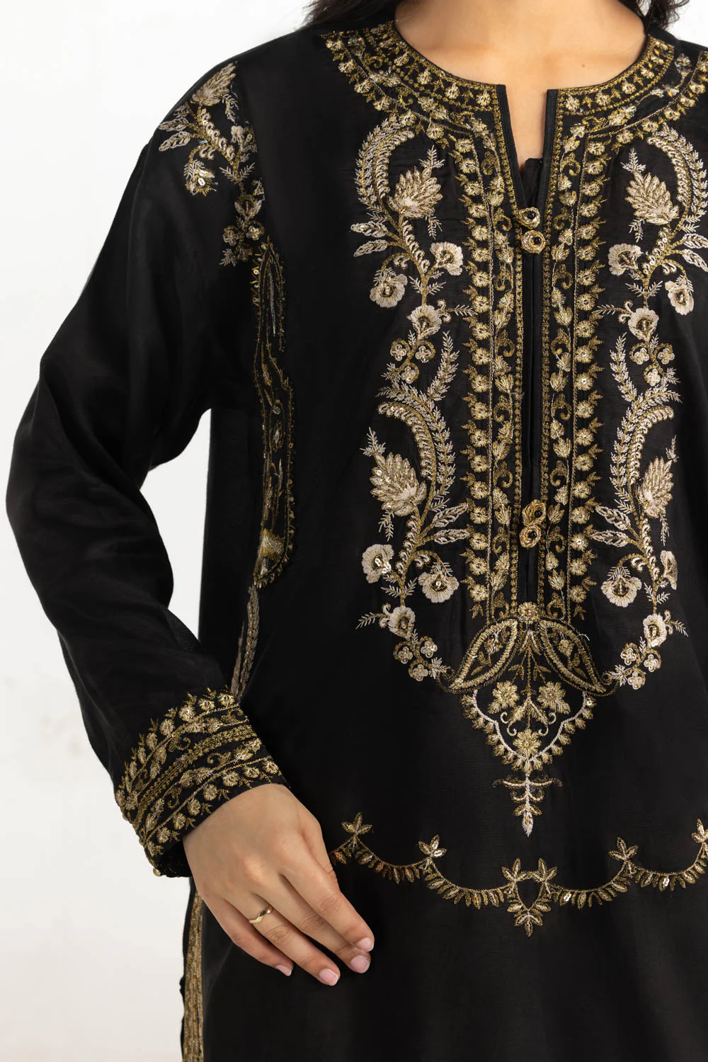 Viscose Raw silk Embroidered Co-Ord Set - Image 2