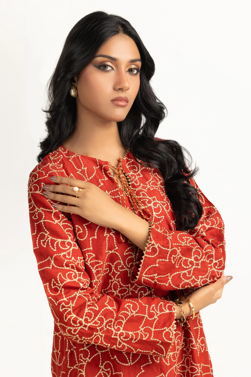Viscose Rawsilk Embroidered Shirt And Trouser - Image 2