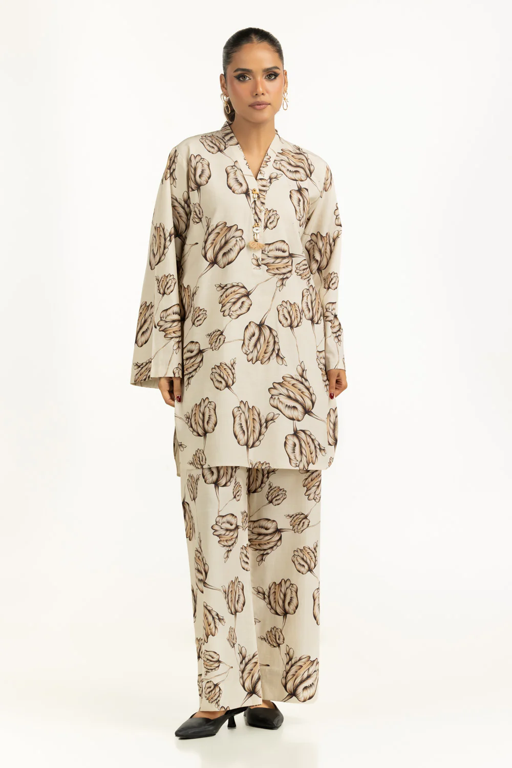 Viscose Slub Printed Co-Ord Set