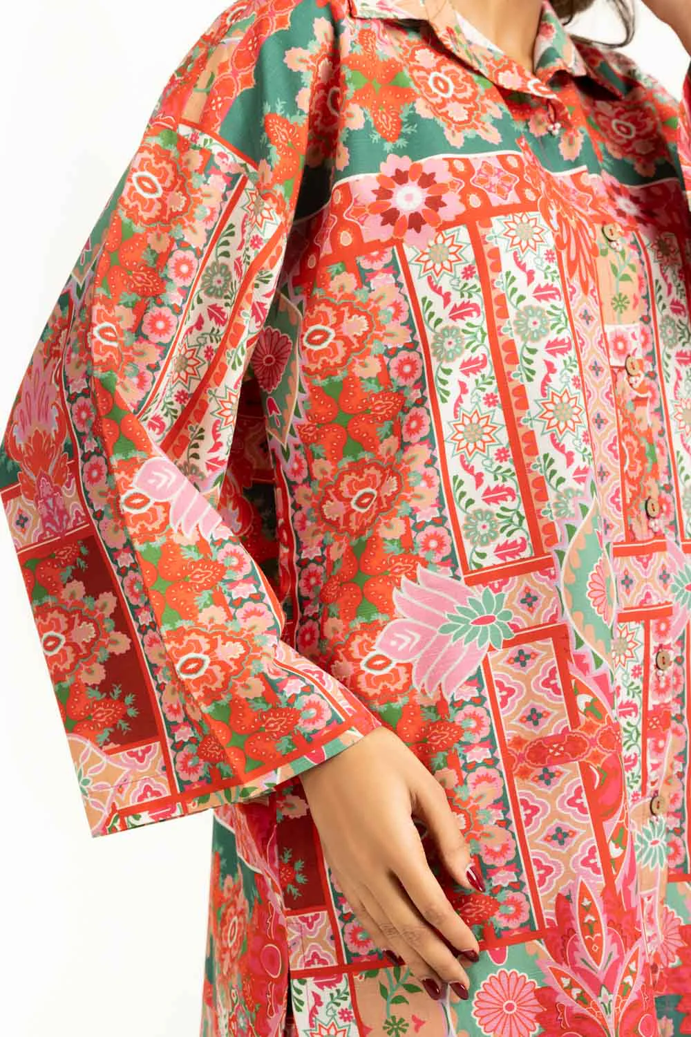 Viscose Slub Printed Co-Ord Set - Image 2