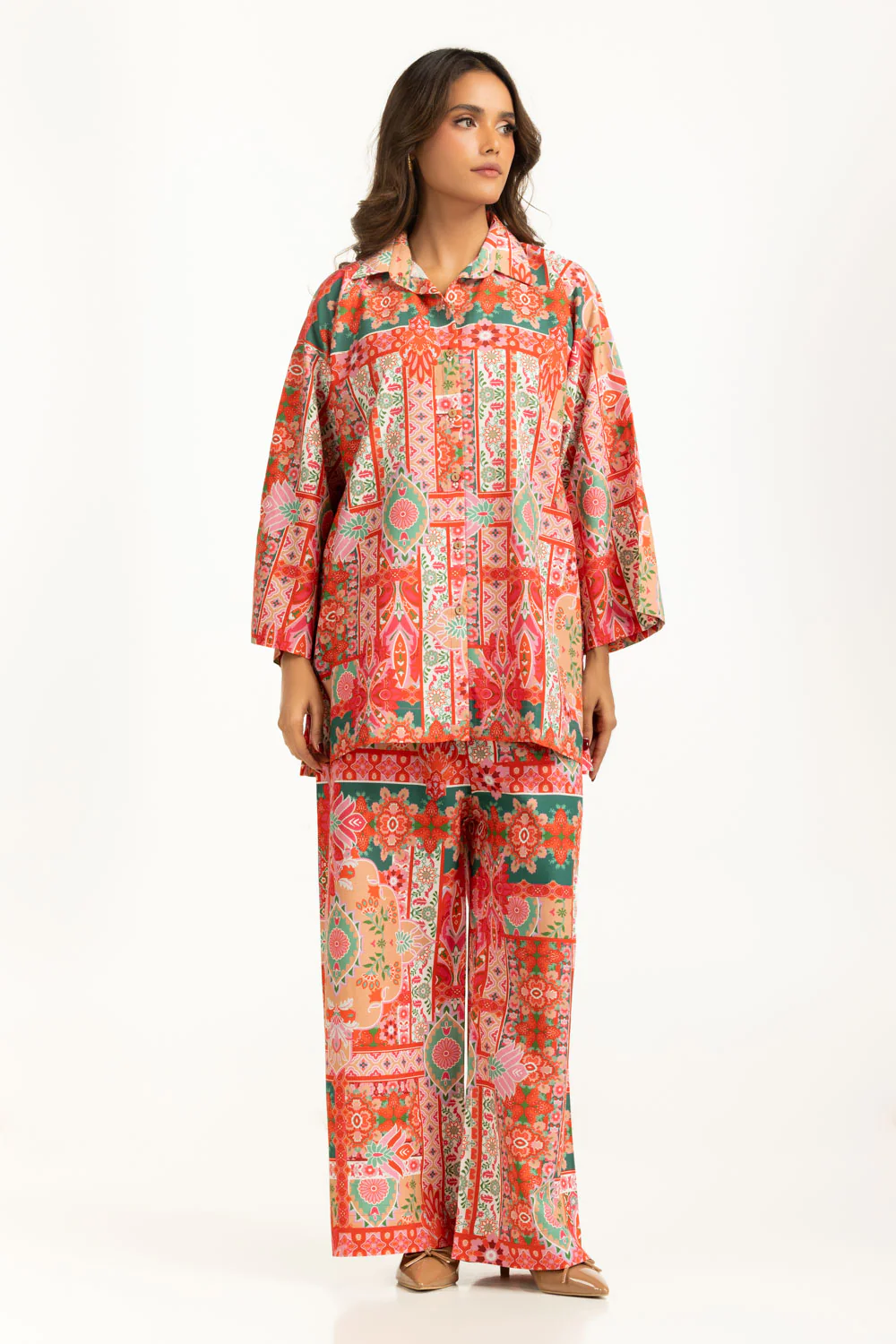 Viscose Slub Printed Co-Ord Set - Image 3