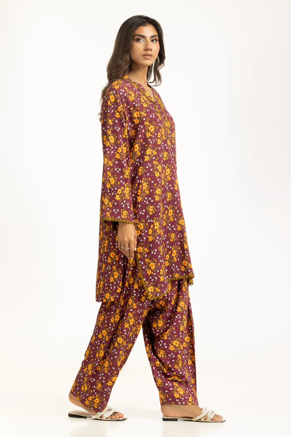 Viscose Slub Printed Co-Ord Set - Image 3