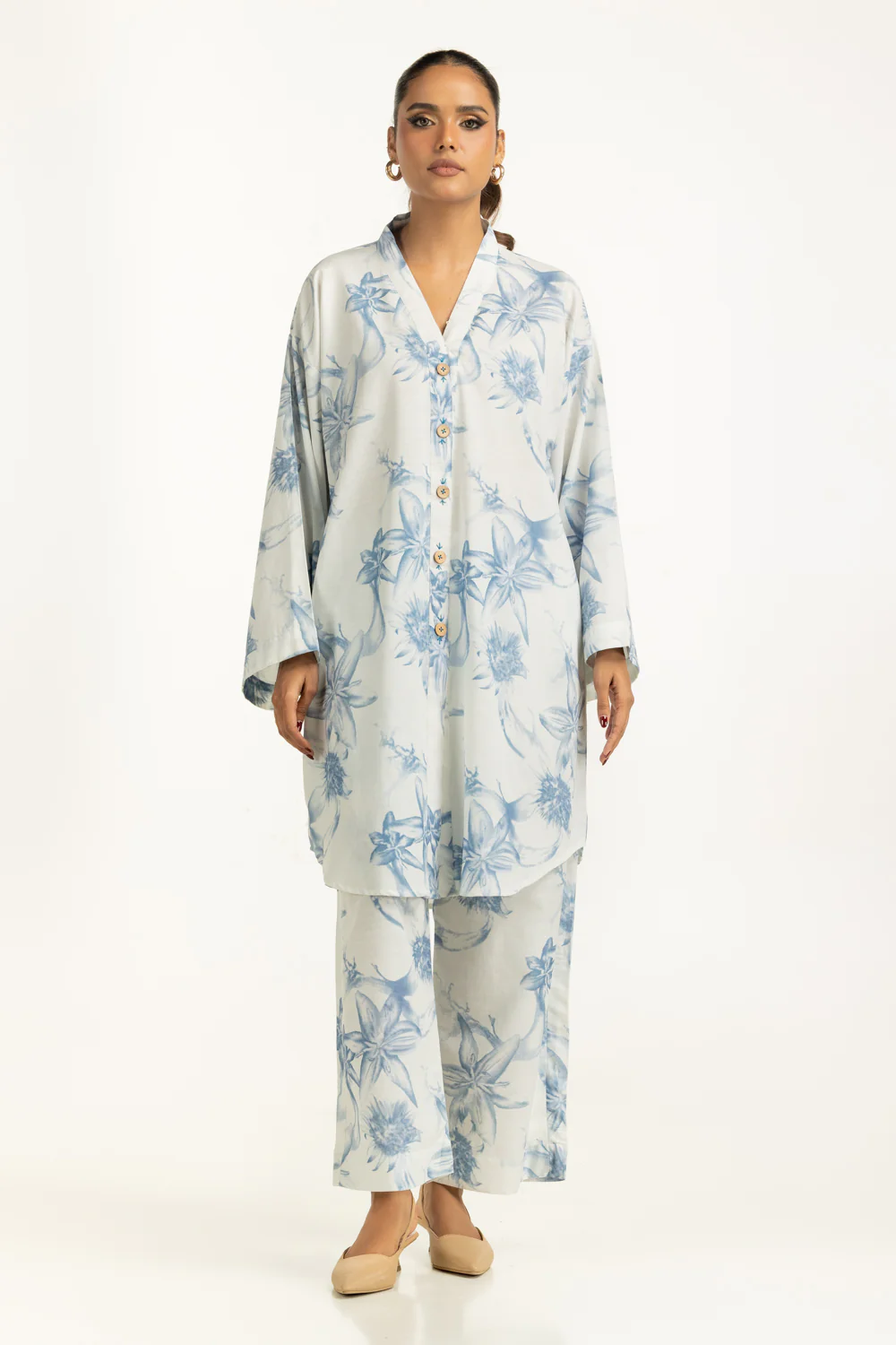 Viscose Slub Printed Co-Ord Set