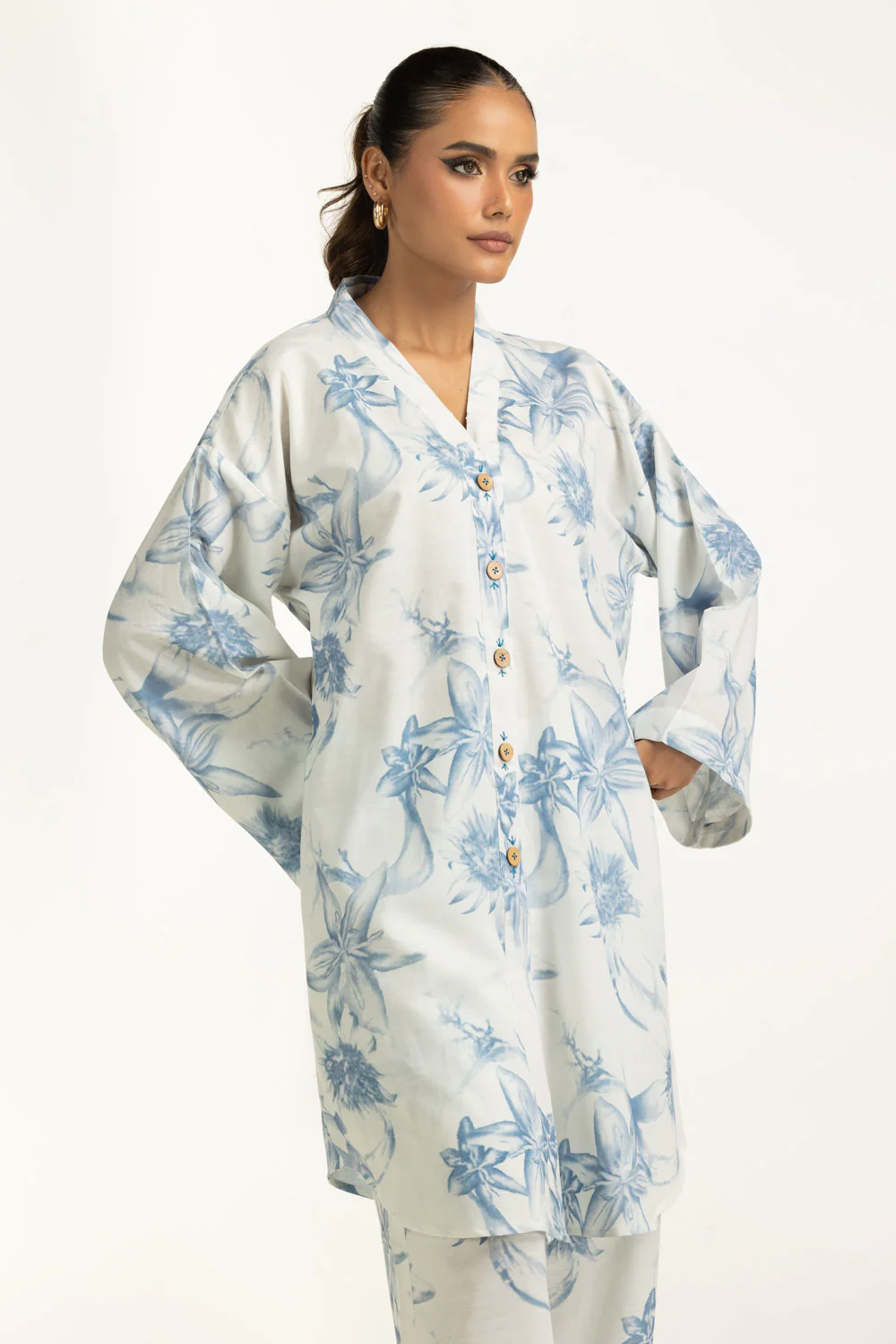 Viscose Slub Printed Co-Ord Set - Image 3