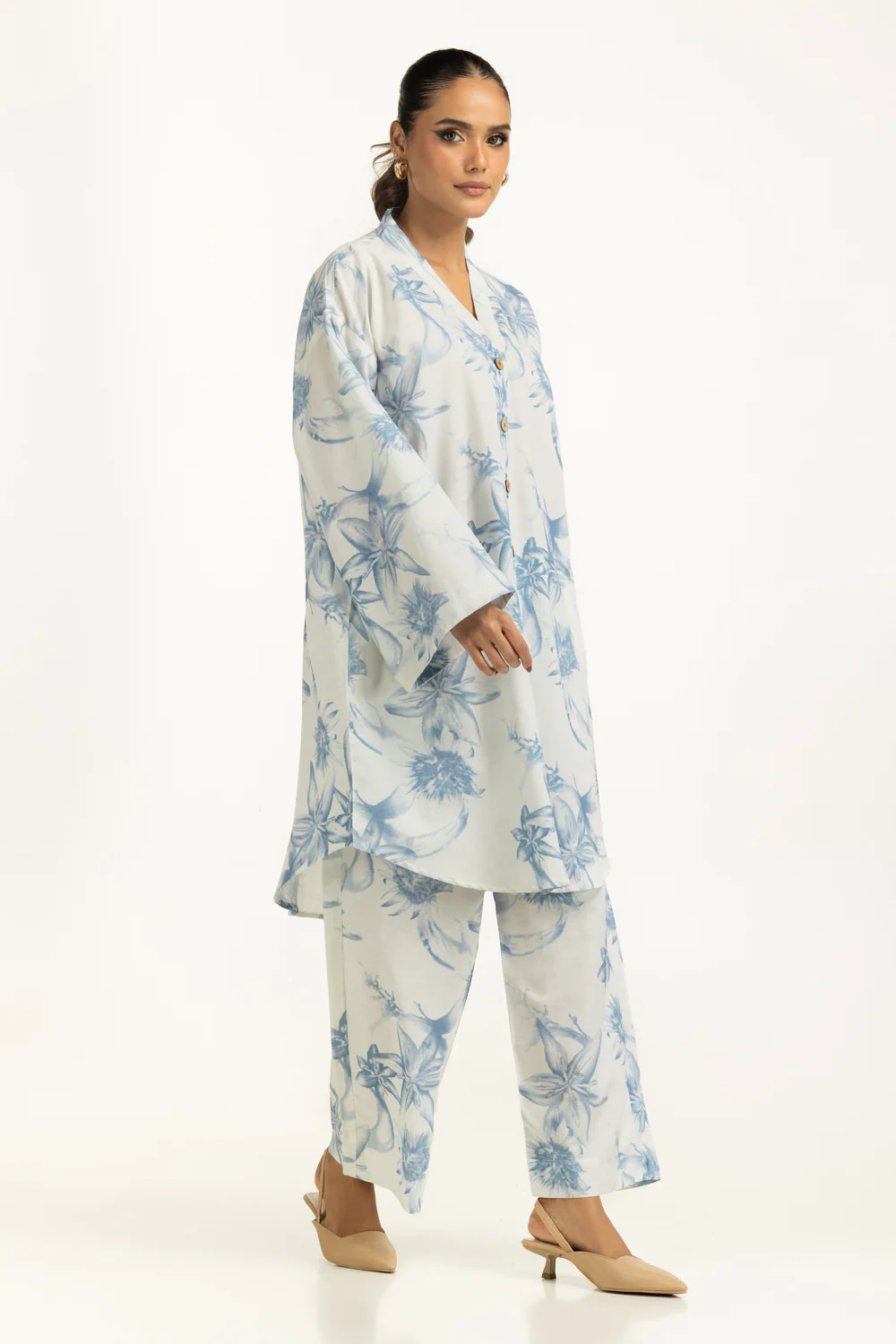 Viscose Slub Printed Co-Ord Set - Image 4