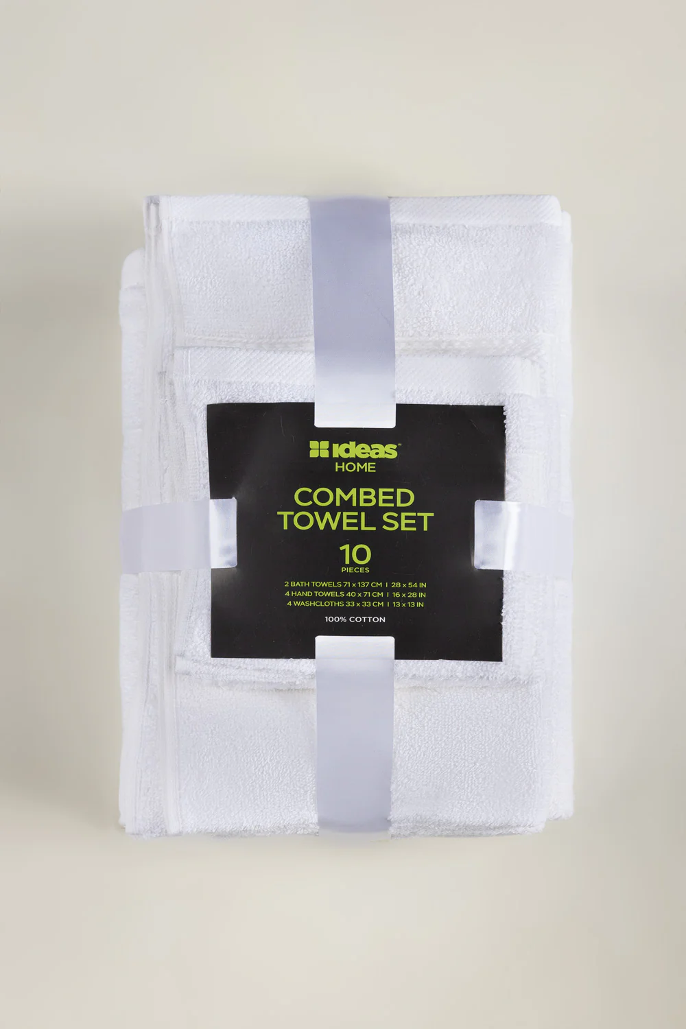 White 10pcs Zero Twist Towel Set - Image 2