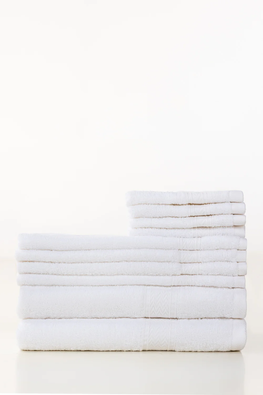 White 10pcs Zero Twist Towel Set - Image 3