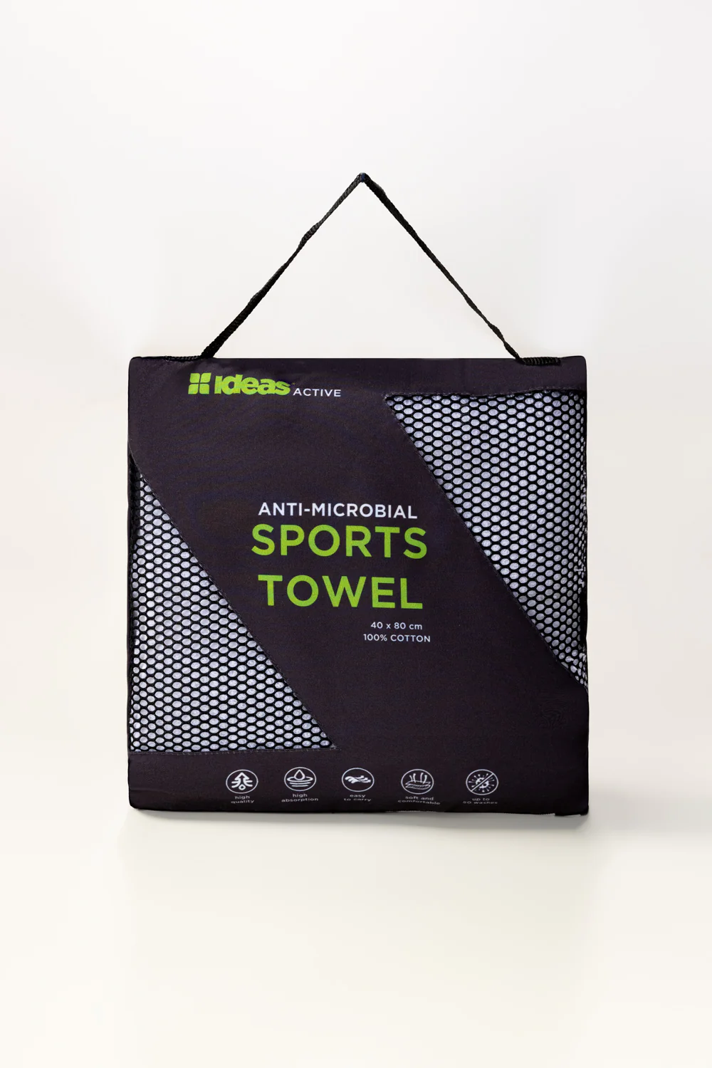 White Anti Microbial Sports Towel - Image 4