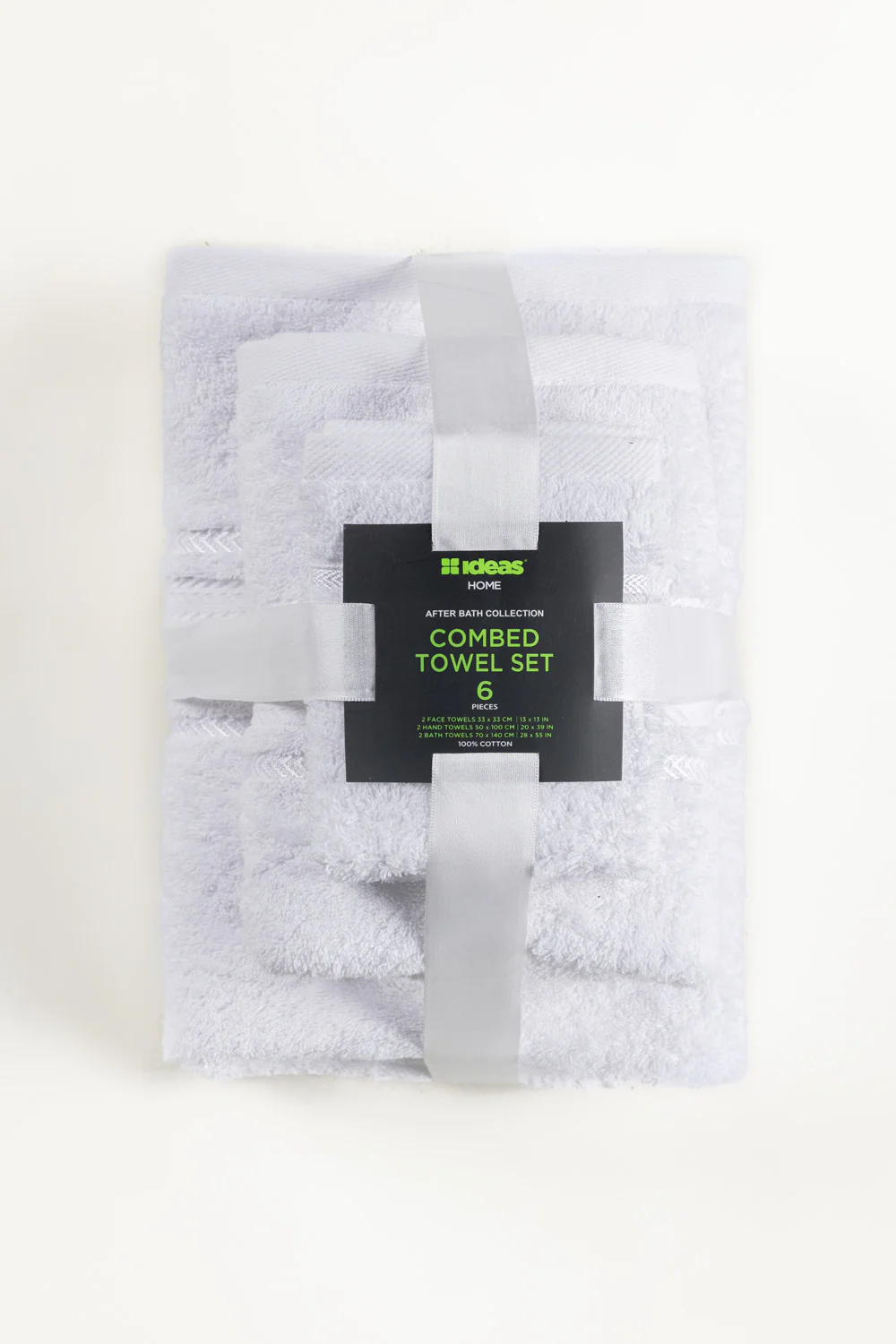 White Combed Towel 6pcs Set 25 - Image 2