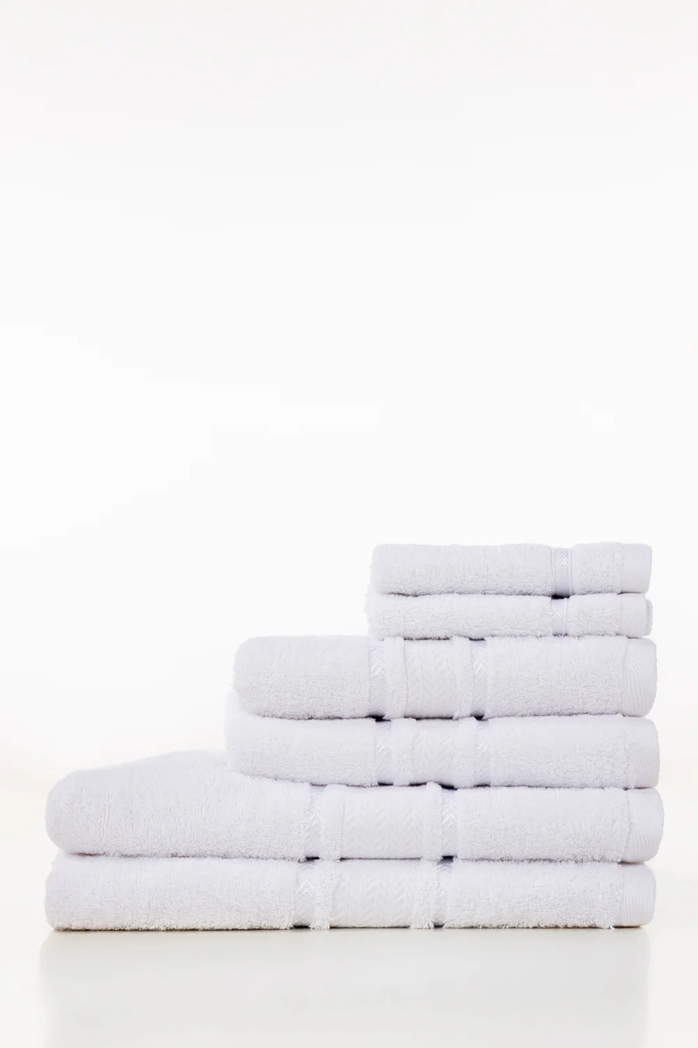White Combed Towel 6pcs Set 25 - Image 3