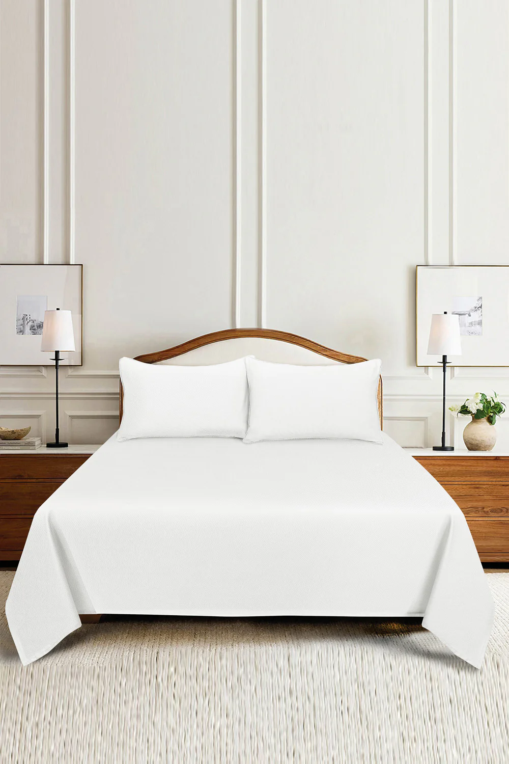 White Cube Dobby Bed Sheet Set - Image 5