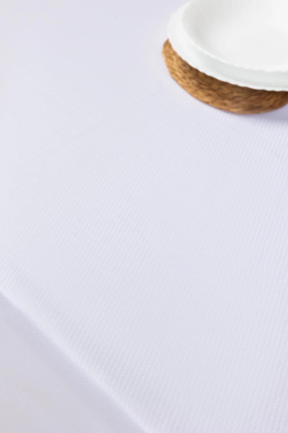 White Cube Dobby Table Cover - Image 3
