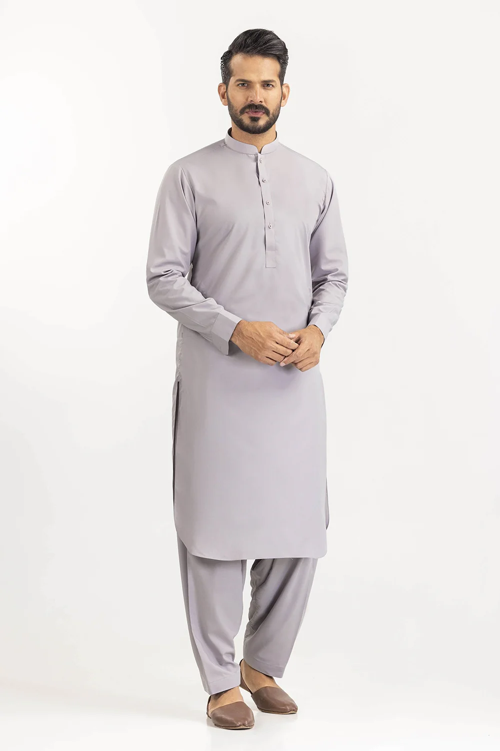 White Gold Unstitched Fabric Cotton-LF - Image 15
