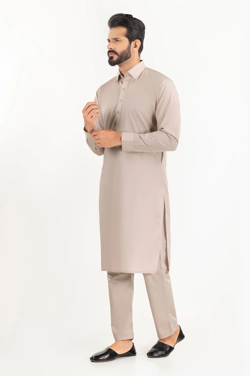 White Gold Unstitched Fabric Cotton-LF - Image 20