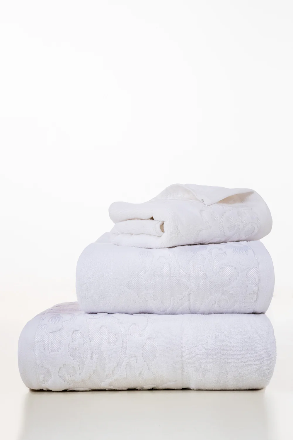 White Jacquard Dyed Towel 25 - Image 2