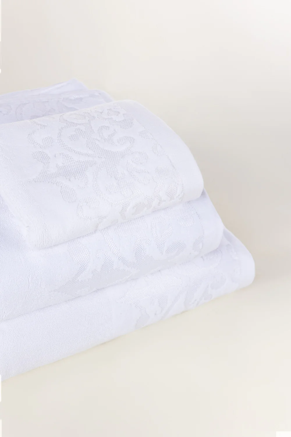 White Jacquard Dyed Towel 25 - Image 3