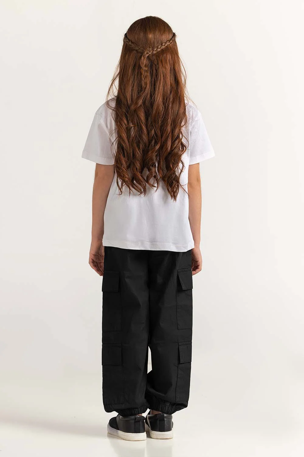White Junior Girl Knit Printed Tee - Image 5