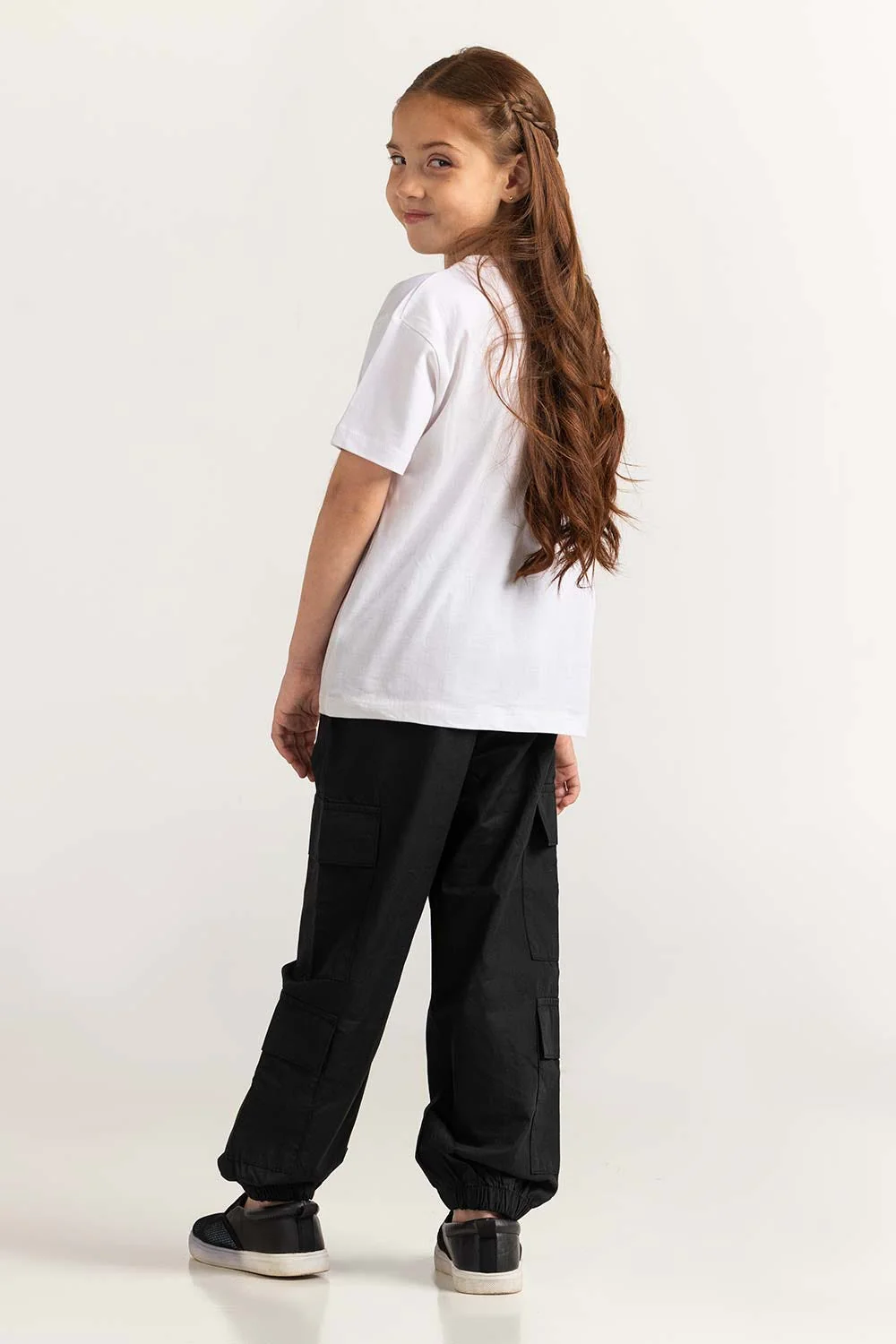 White Junior Girl Knit Printed Tee - Image 6