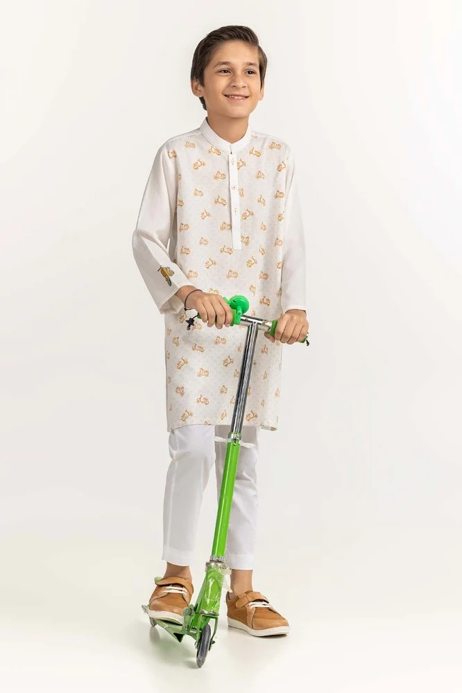 White Styling Kurta KR-KSTY24-004