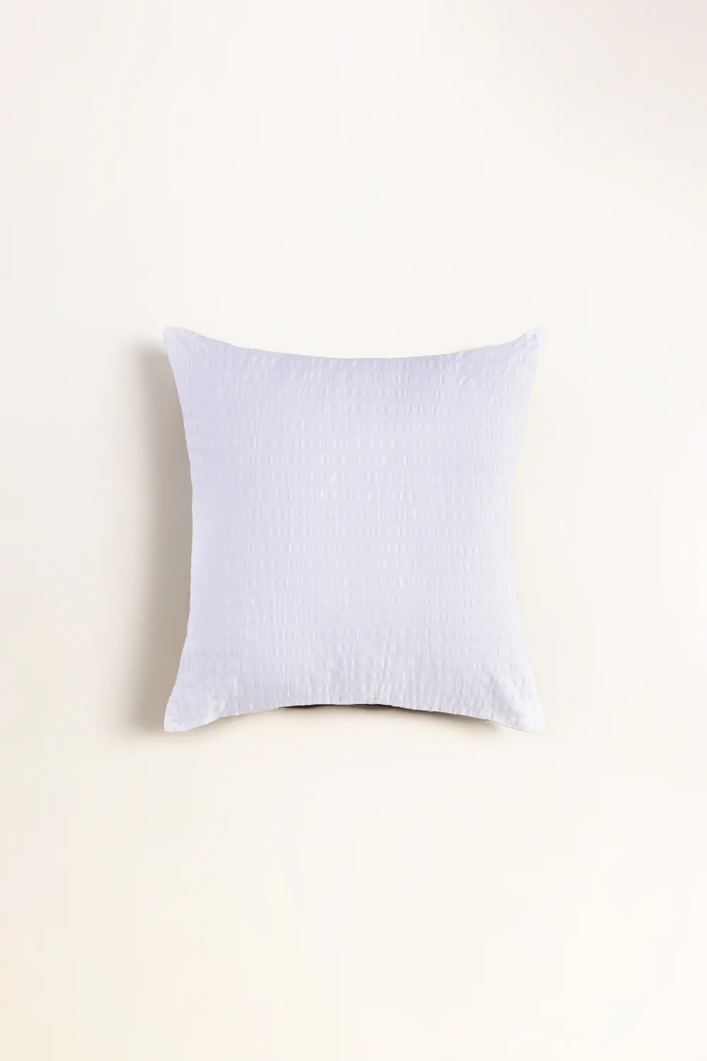 White T-150 Seersucker Square Cushion Cover