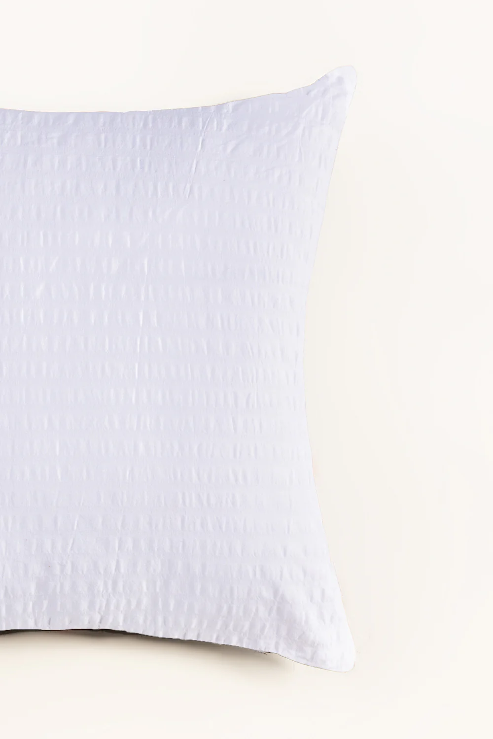 White T-150 Seersucker Square Cushion Cover - Image 2