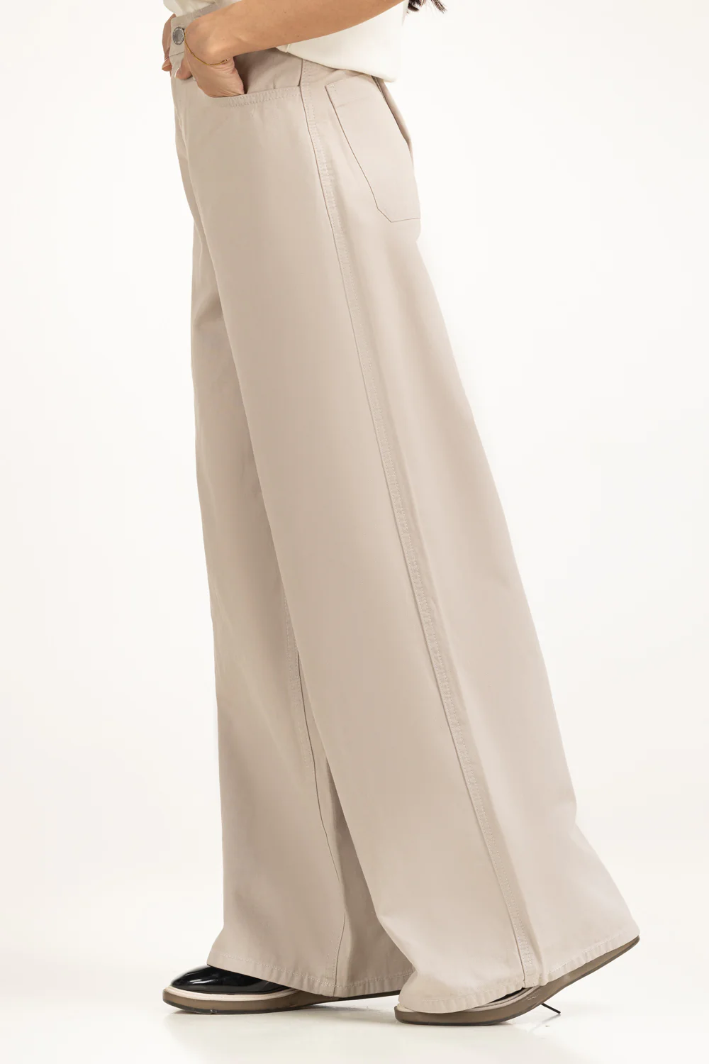 Wide Leg Fit Trousers - Image 2