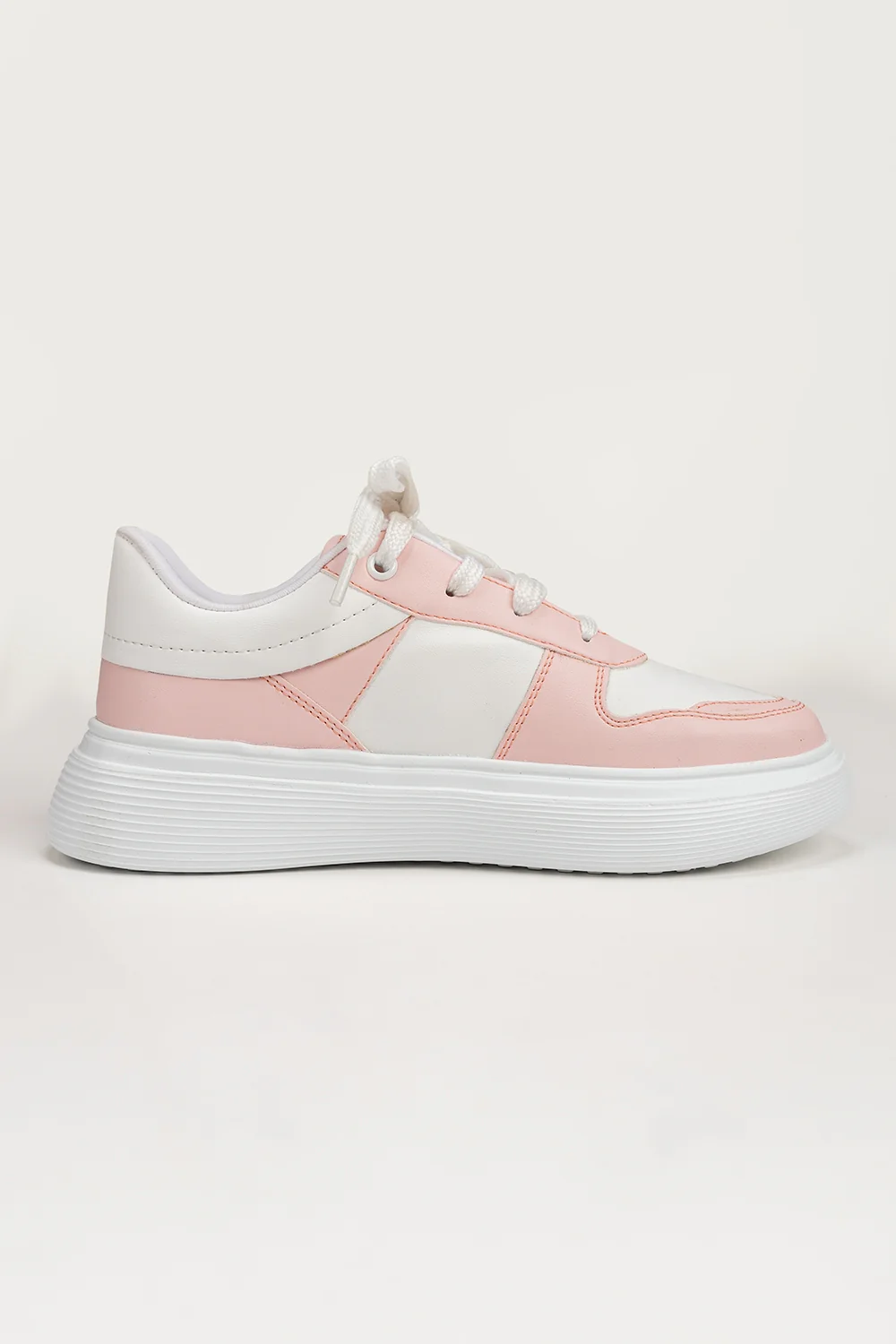 Women Pink White Jogger - Image 4