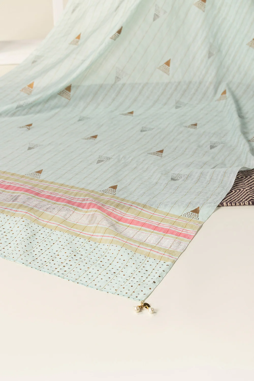 Yarn Dyed Block Printed Dupatta - Image 2