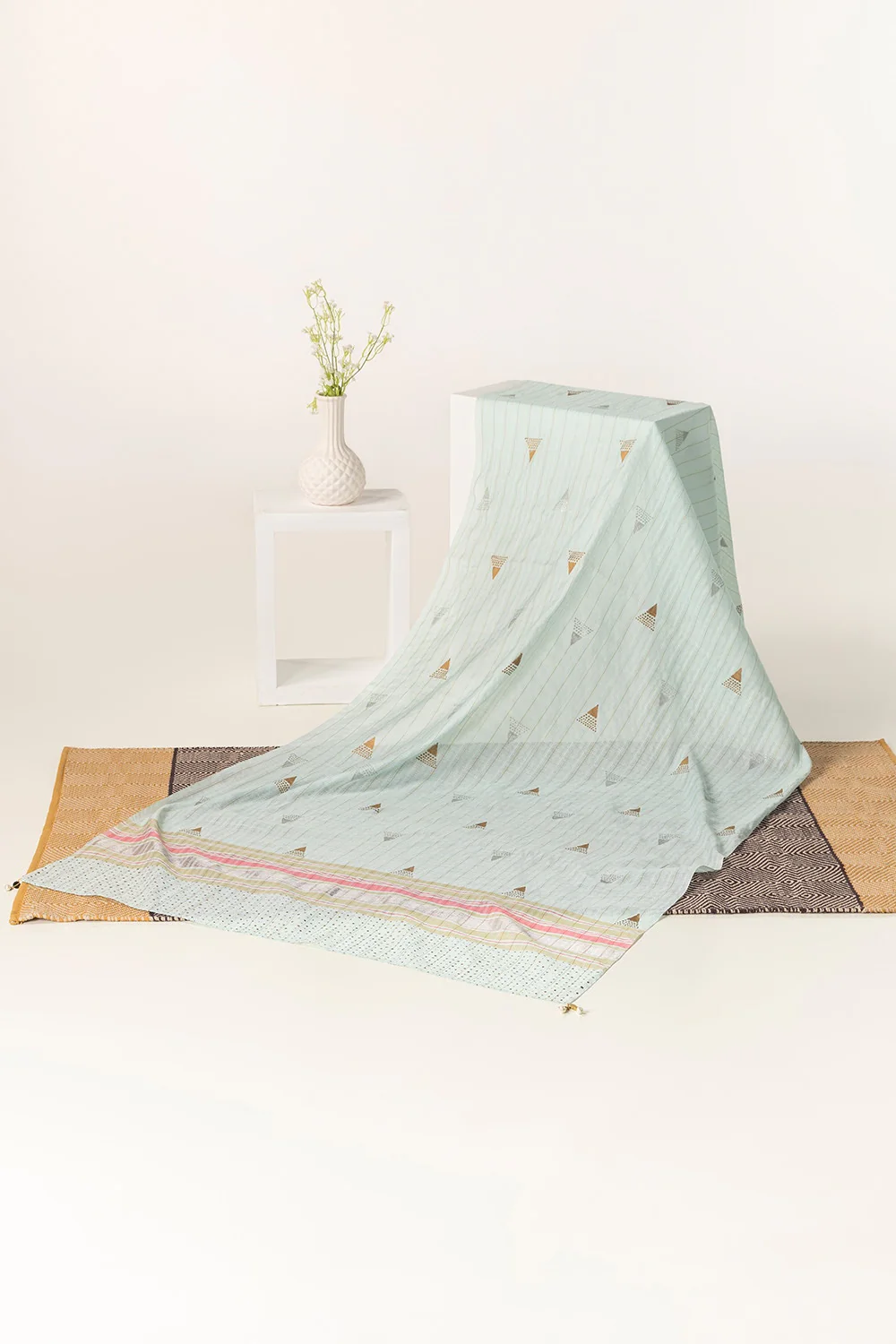 Yarn Dyed Block Printed Dupatta - Image 3