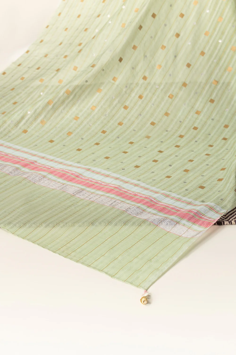Yarn Dyed Block Printed Dupatta - Image 2