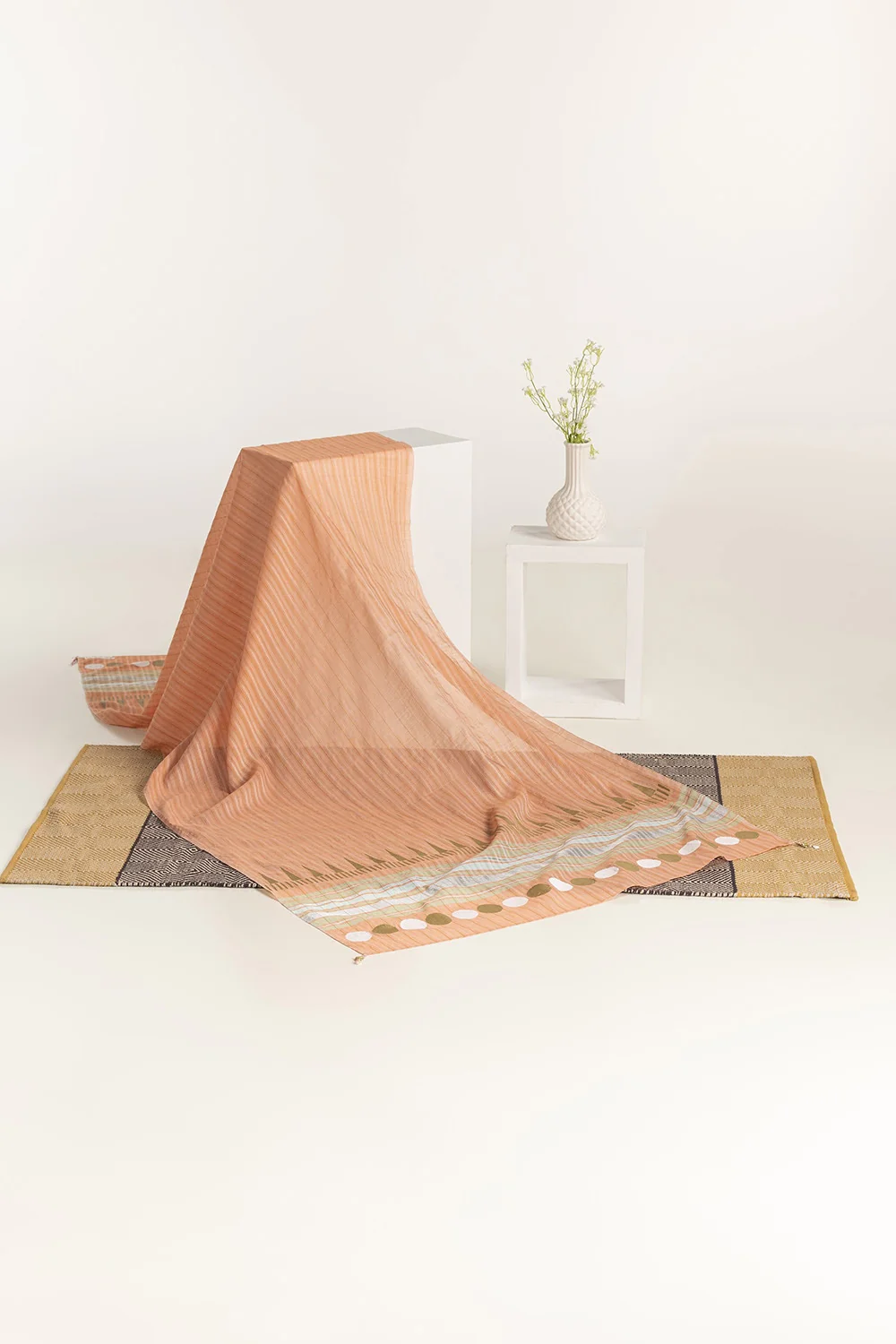 Yarn Dyed Block Printed Dupatta