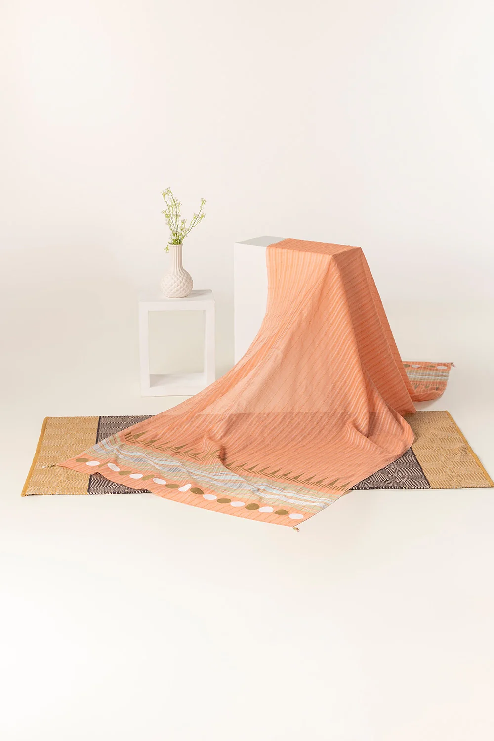 Yarn Dyed Block Printed Dupatta - Image 3