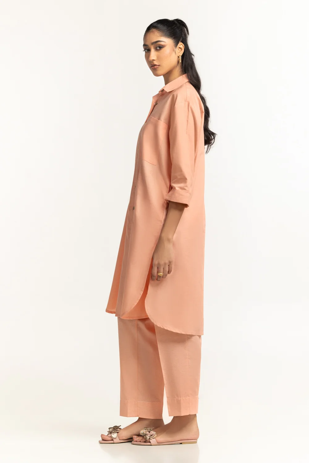 Yarn-dyed Button Down Co-Ord Set - Image 3