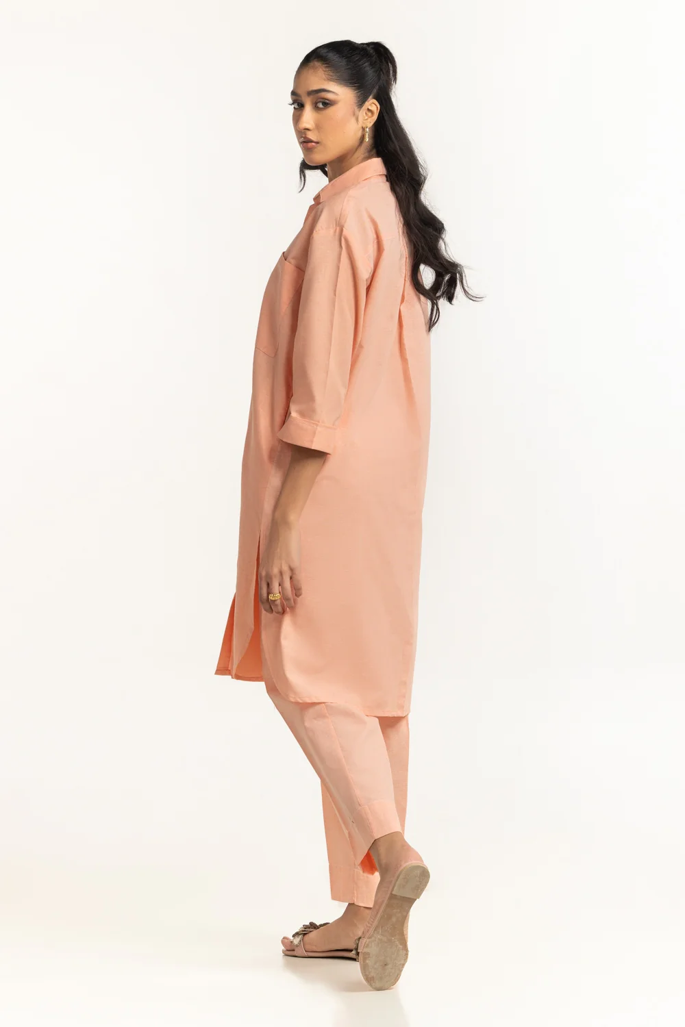 Yarn-dyed Button Down Co-Ord Set - Image 6
