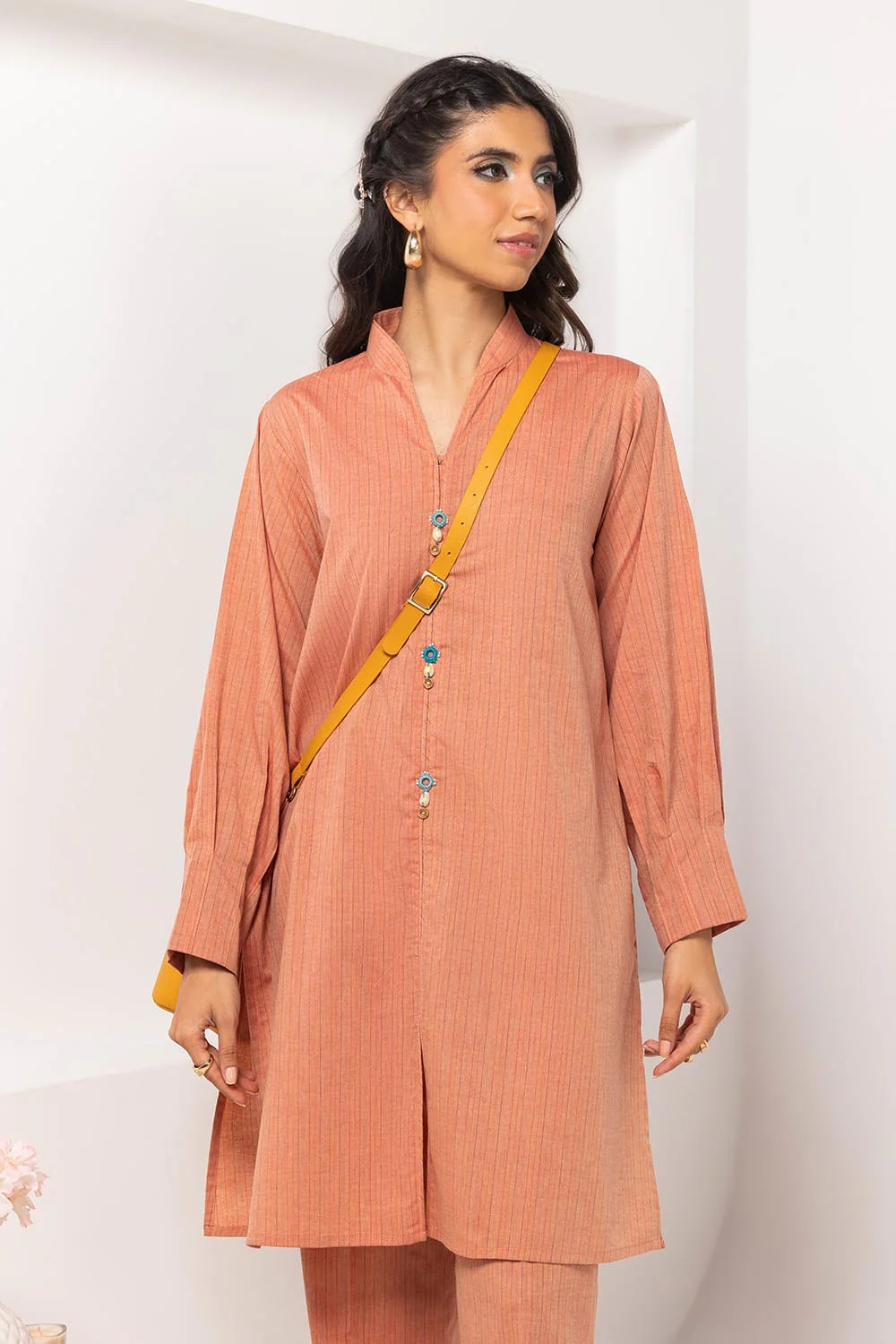 Yarn-dyed Embellished Co-Ord Set - Image 5
