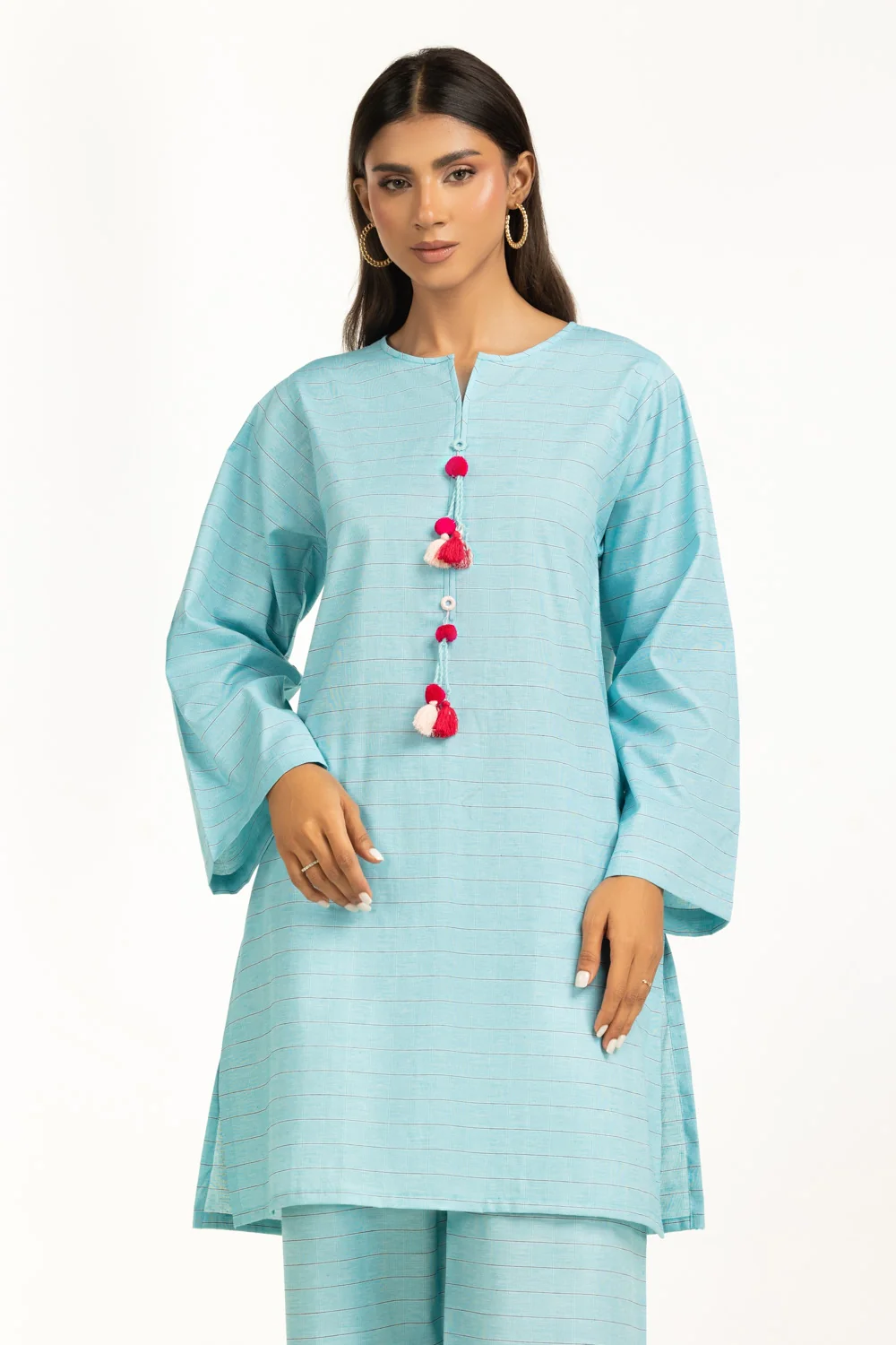 Yarn-dyed Embellished Co-Ord Set - Image 5